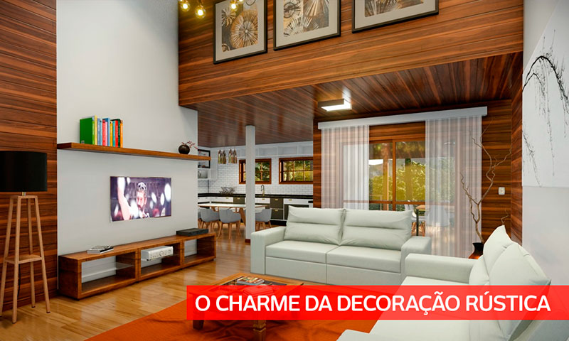 O charme especial da decoração rústica: estética que se adapta a casas de madeira, com história enraizada nas residências campestres.