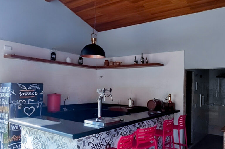 área gourmet da casa de madeira