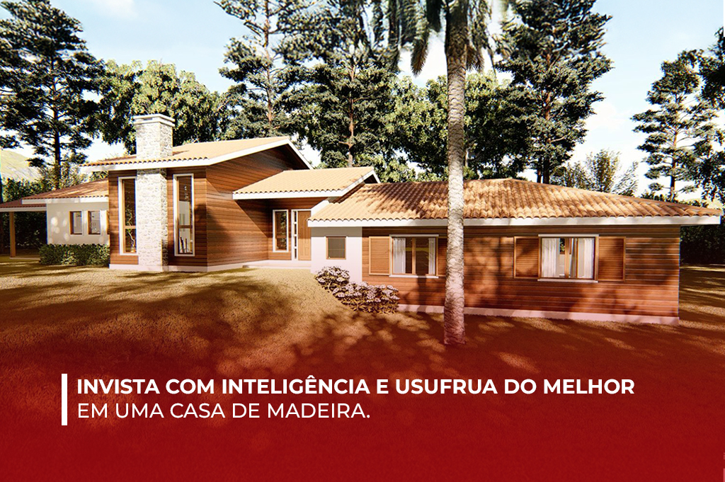 área externa de uma casa de madeira